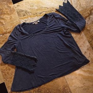 AnM Supersoft superstretch denim blue oversize top